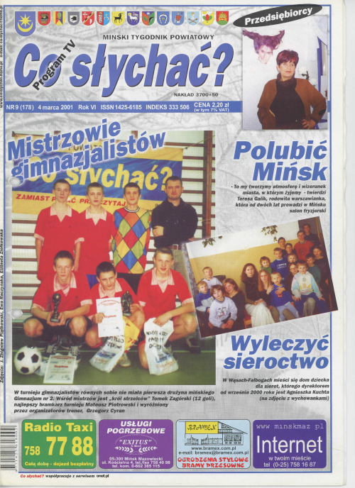 Okładka gazety Co słychać? - nr 9 (178) 2001